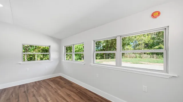 an empty room with a window