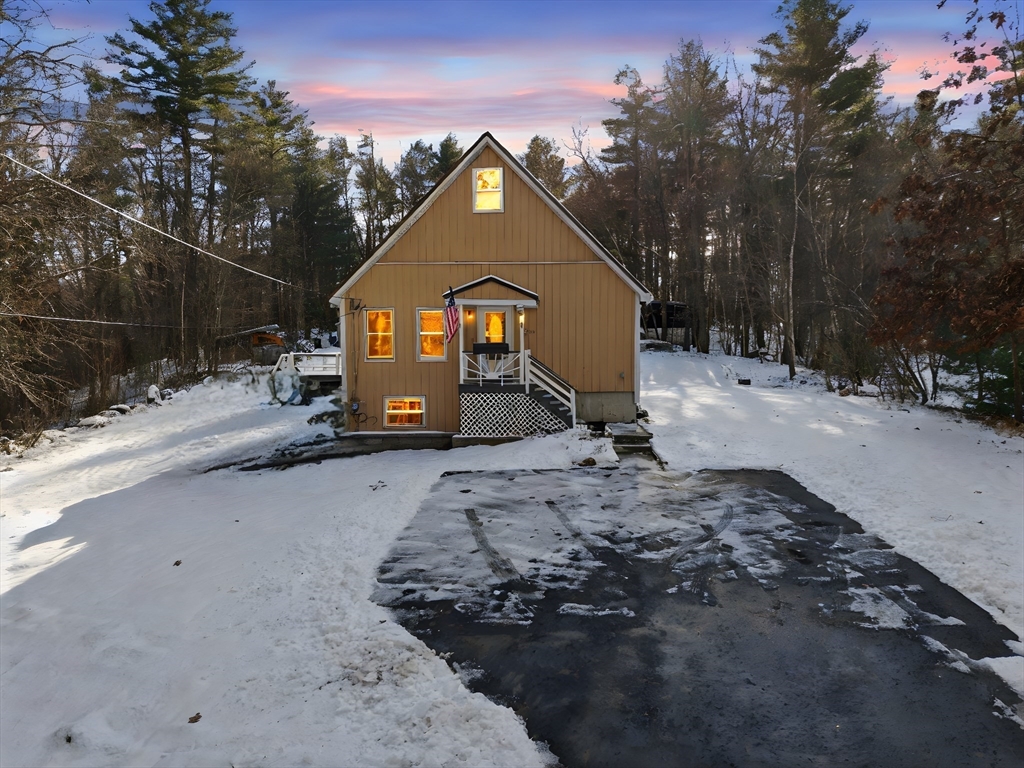 235 Crouch Road Warren, MA 01092 - Photo 2 of 42 a view of a house with a snow in the yard