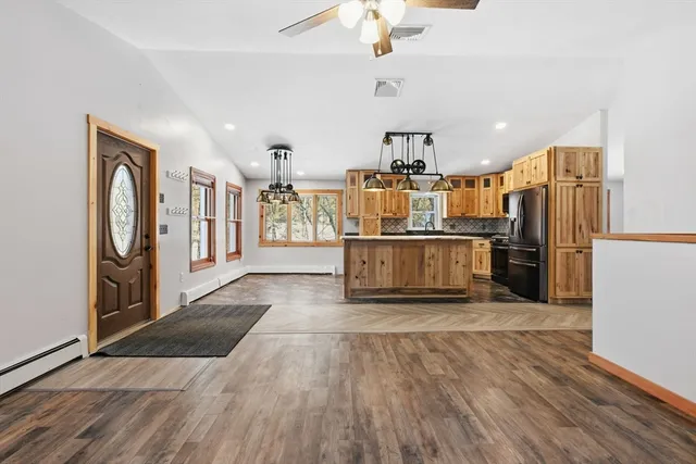 a view interior of the house and kitchen view