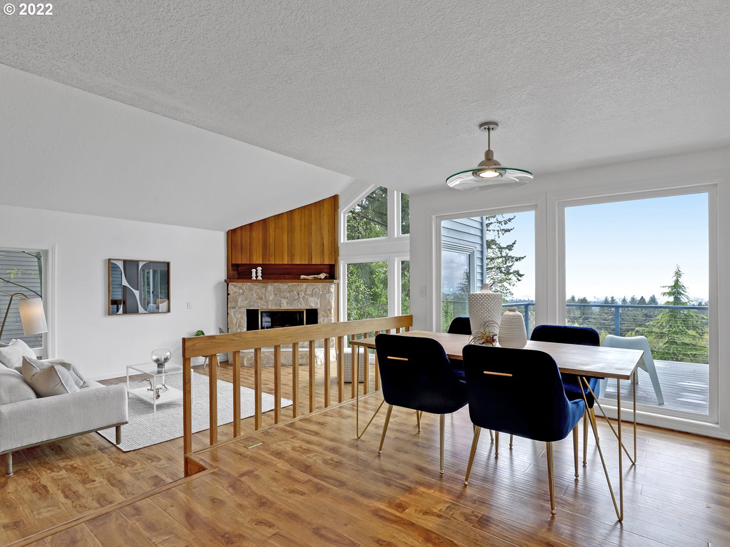8500 Southwest Mapleridge Drive Portland, OR 97225 - Photo 9 of 30 a view of a dining room with furniture window and wooden floor