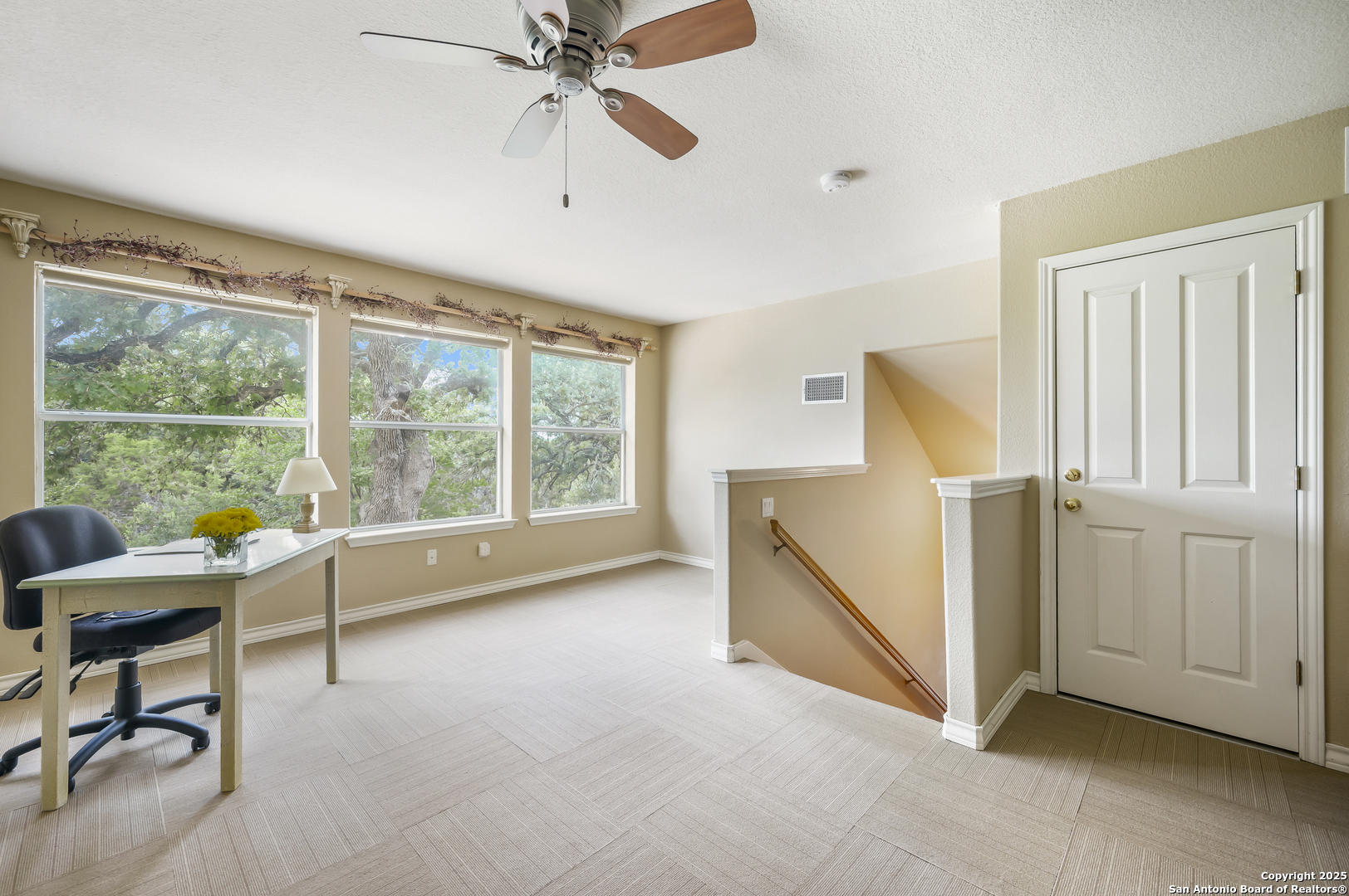 221 Park Ridge Boerne, TX 78006 - Photo 28 of 35 a view of a livingroom with furniture and stairs
