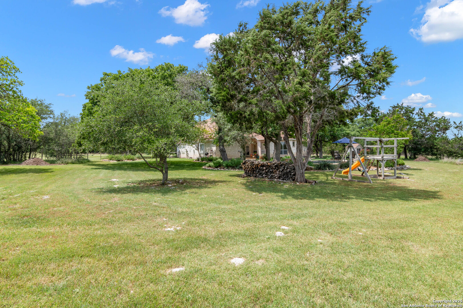 221 Park Ridge Boerne, TX 78006 - Photo 33 of 35 a view of a garden with a slide