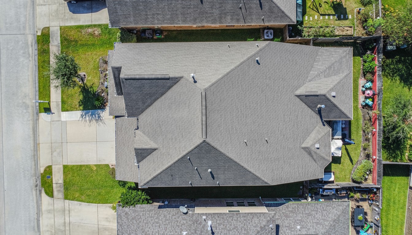 24047 Schults Meadow Lane Spring, TX 77389 - Photo 46 of 47 a aerial view of a house with a yard
