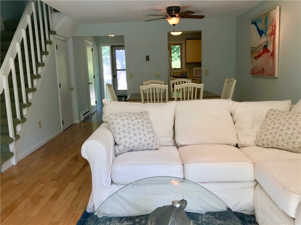 335 South Pier Road, Unit 3B Narragansett, RI 02882 - Photo 3 of 29 Living Room into Dining and Kitchen area and front door