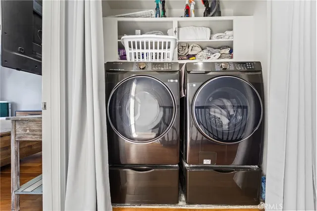 a view of washer and dryer