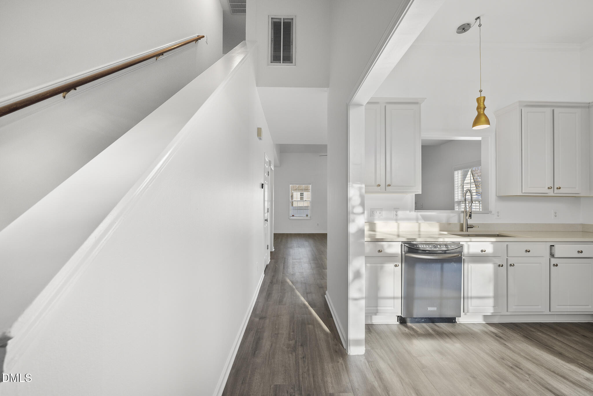 6 Cibola Court Durham, NC 27713 - Photo 3 of 30 a view of a kitchen with wooden floor