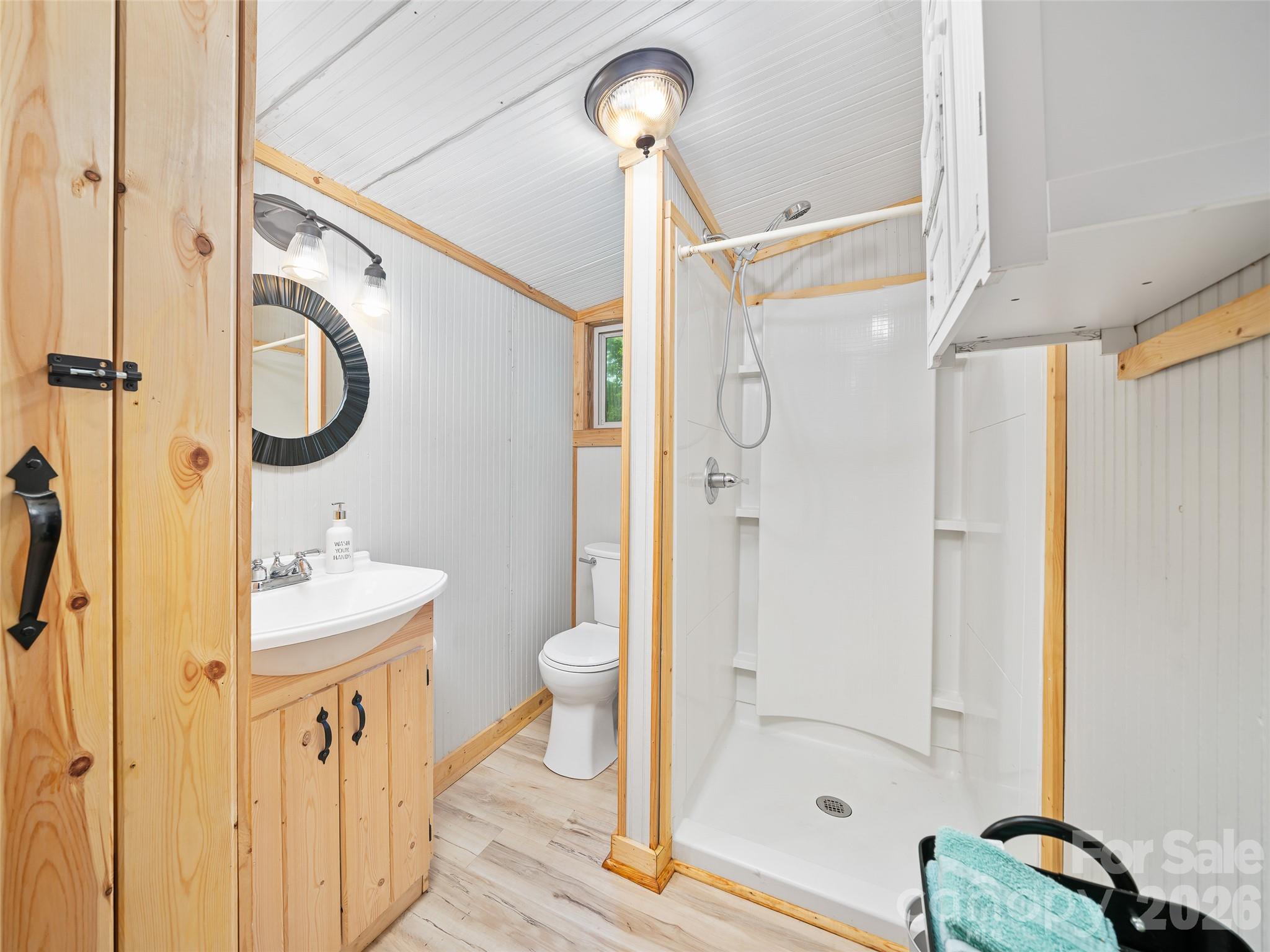 228 Continental Divide Road Spruce Pine, NC 28777 - Photo 40 of 48 a bathroom with a sink a toilet and a mirror