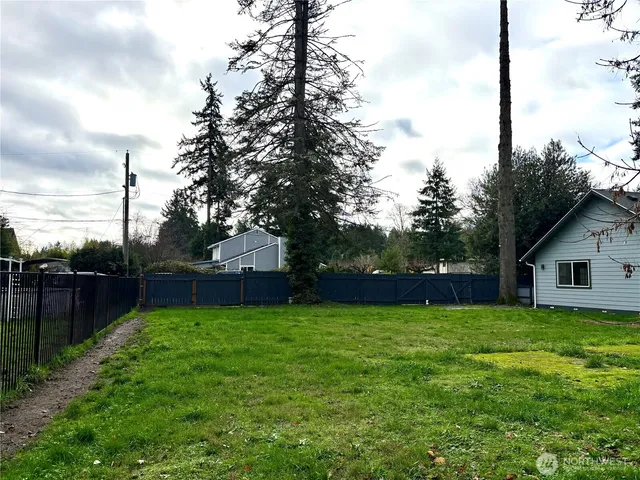 a view of a backyard