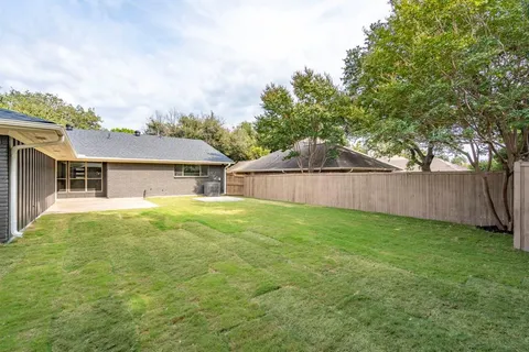 a backyard of a house