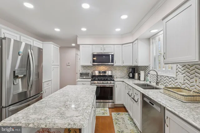 a workspace with furniture and wooden floor