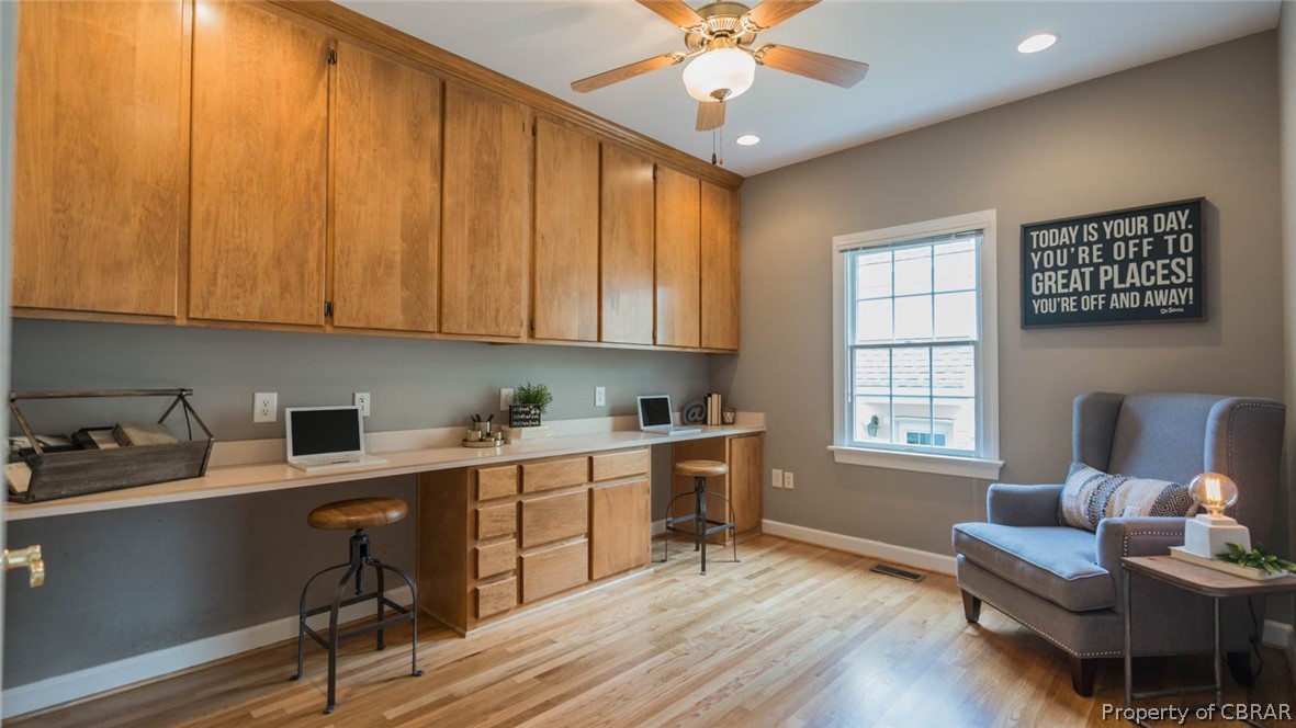 3124 Ridge Drive Toano, VA 23168 - Photo 36 of 50 1st floor office with beautifl solid wood cabinetry.