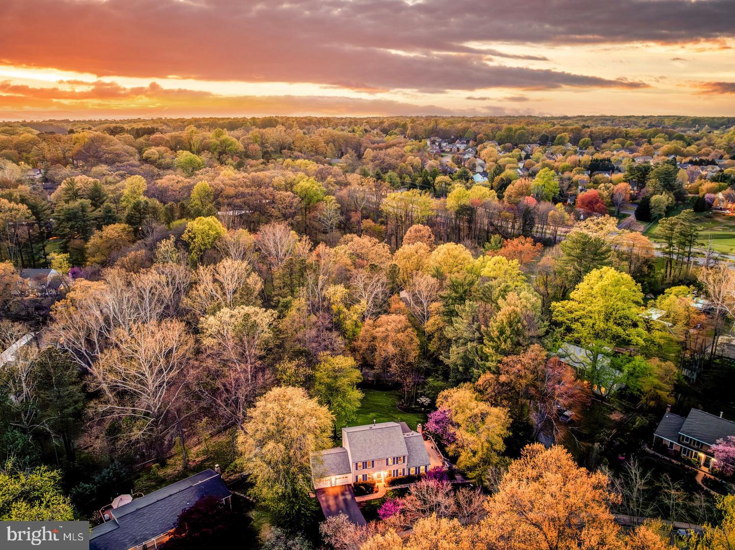 10812 Hunt Club Road Reston, VA 20190 - Photo 72 of 74 Sunset over vibrant autumn foliage.