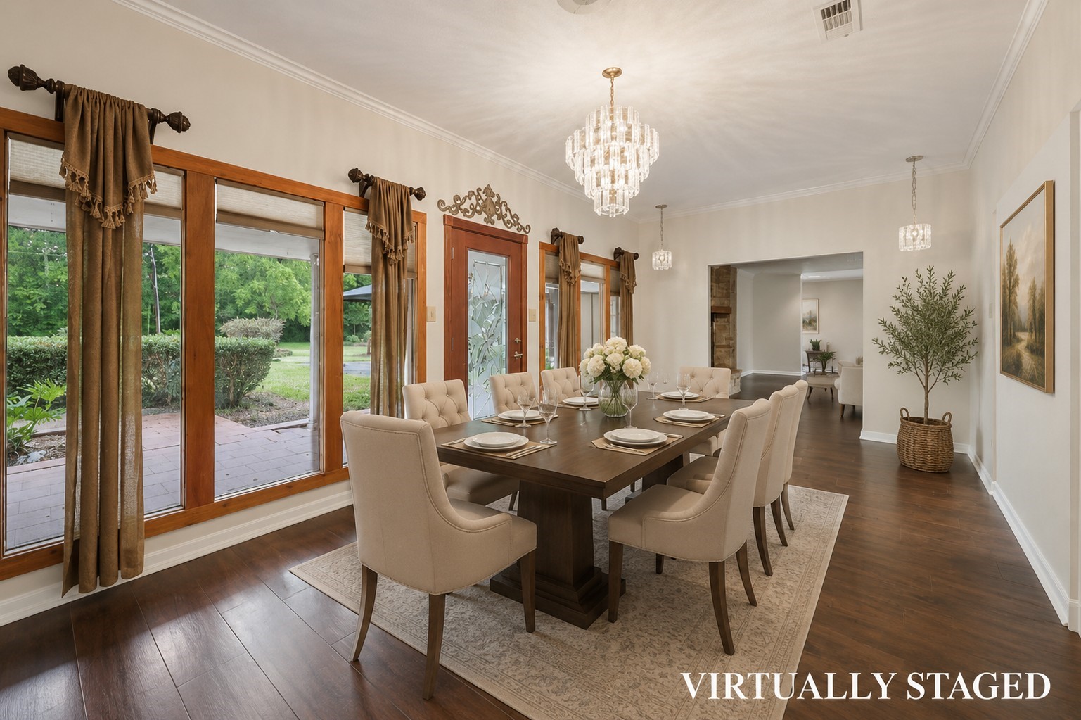 3805 Huntwick Street Orange, TX 77632 - Photo 5 of 43 a view of a dining room with furniture window and wooden floor