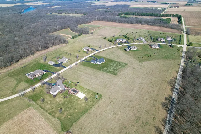 a bathroom with a shower and a yard