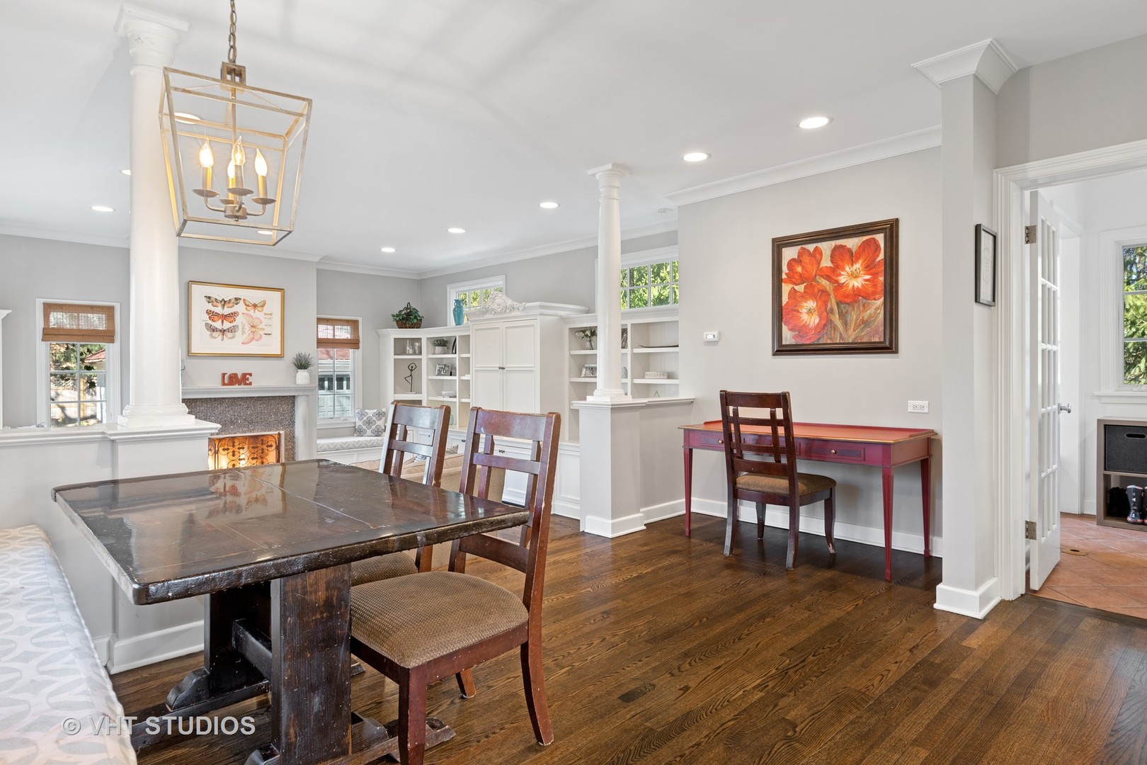 128 Church Road Winnetka, IL 60093 - Photo 14 of 46 a view of a dining room with furniture and wooden floor