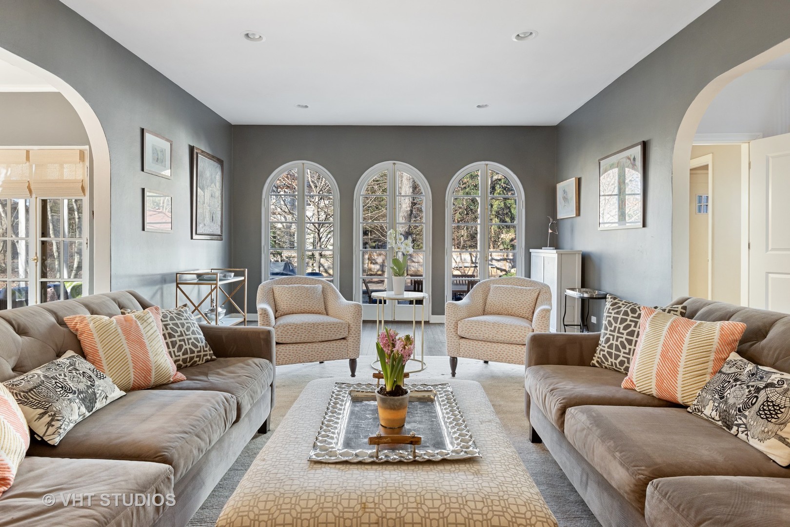 128 Church Road Winnetka, IL 60093 - Photo 5 of 46 a living room with furniture or couch and a large window