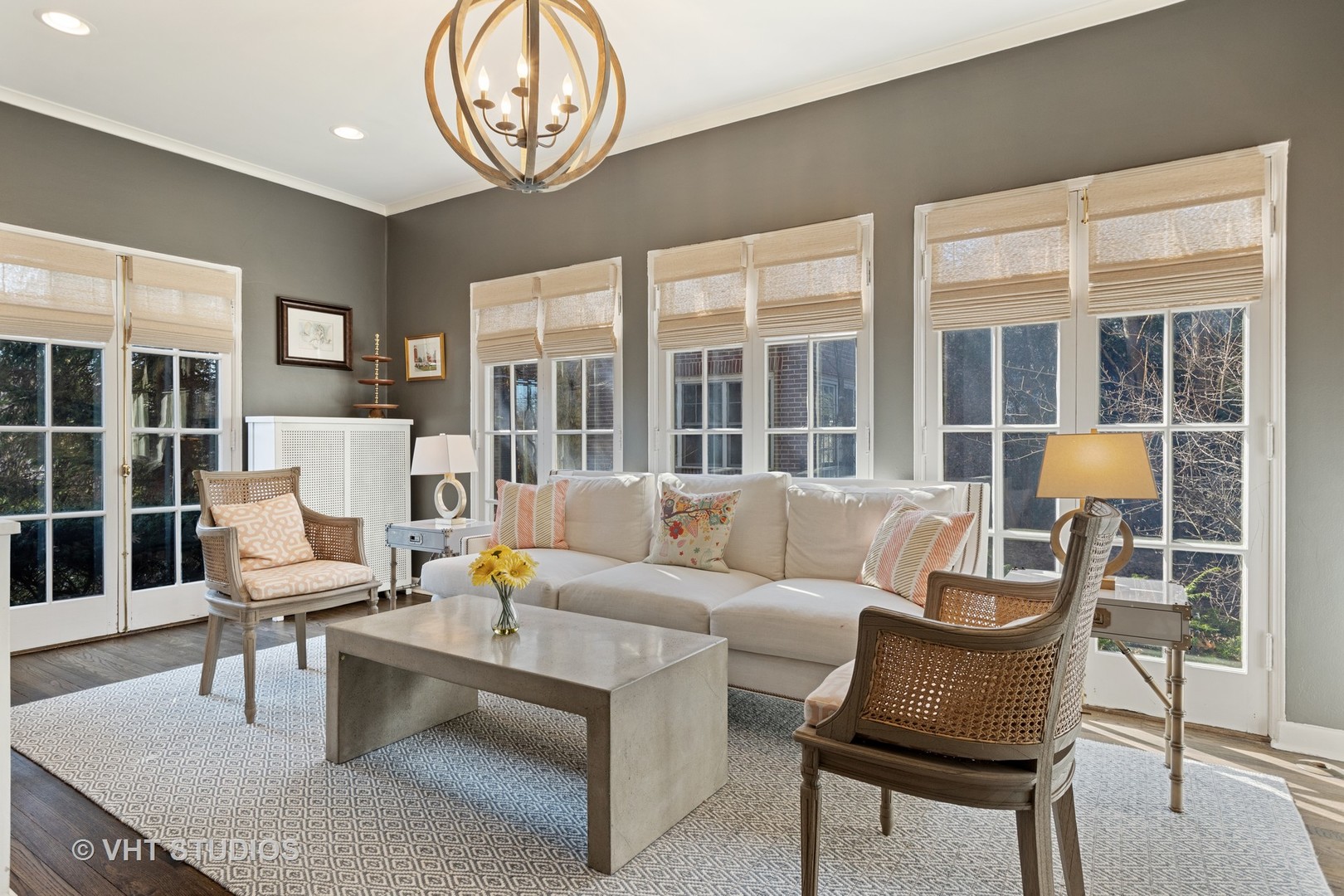 128 Church Road Winnetka, IL 60093 - Photo 6 of 46 a living room with furniture and a large window