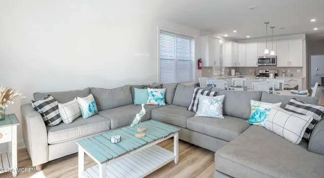 a living room with furniture and a couch