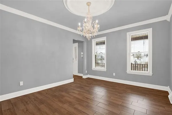 wooden floor in a room
