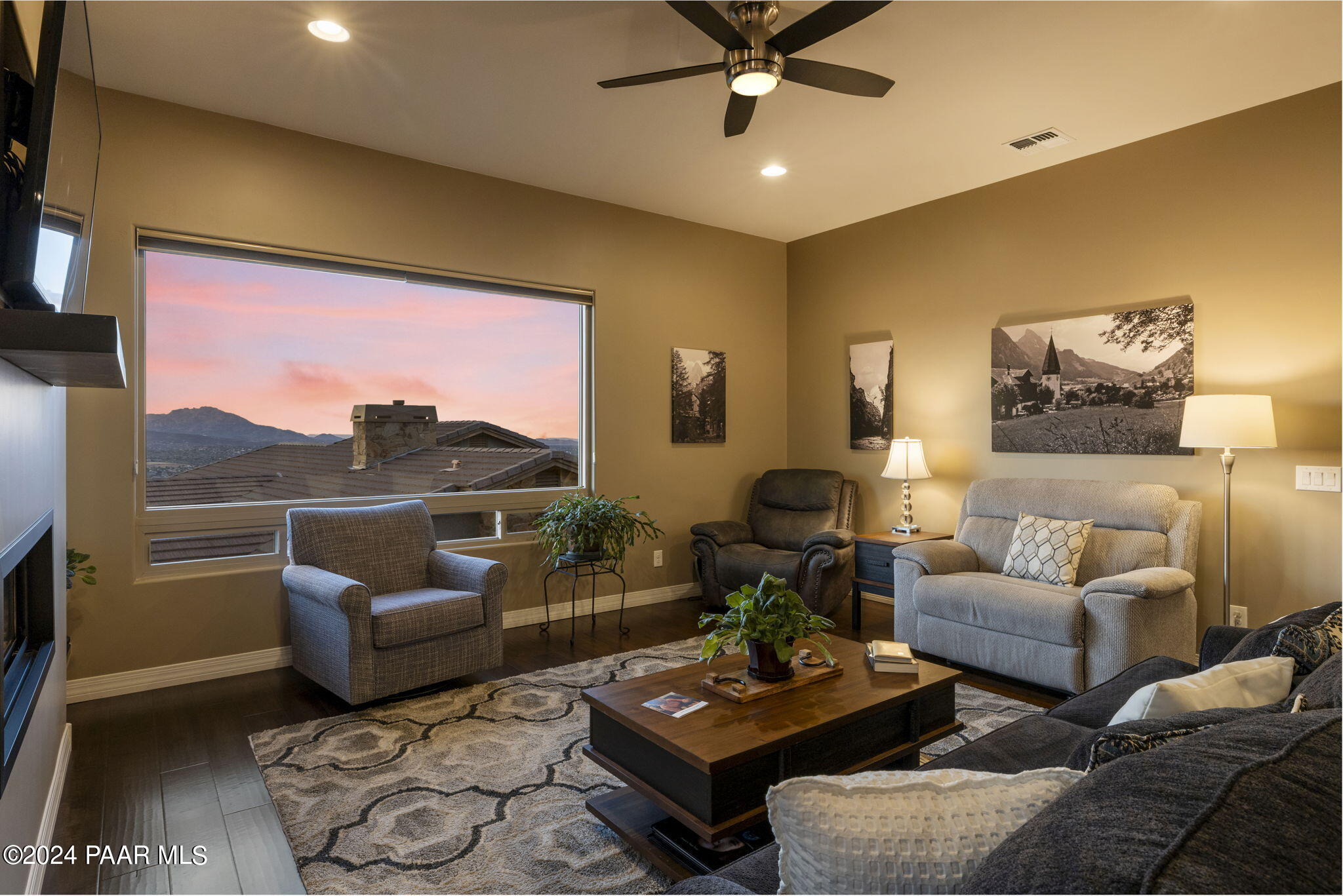 3253 Bar-Circle-A Road Prescott, AZ 86301 - Photo 12 of 79 Living Room at Twilight