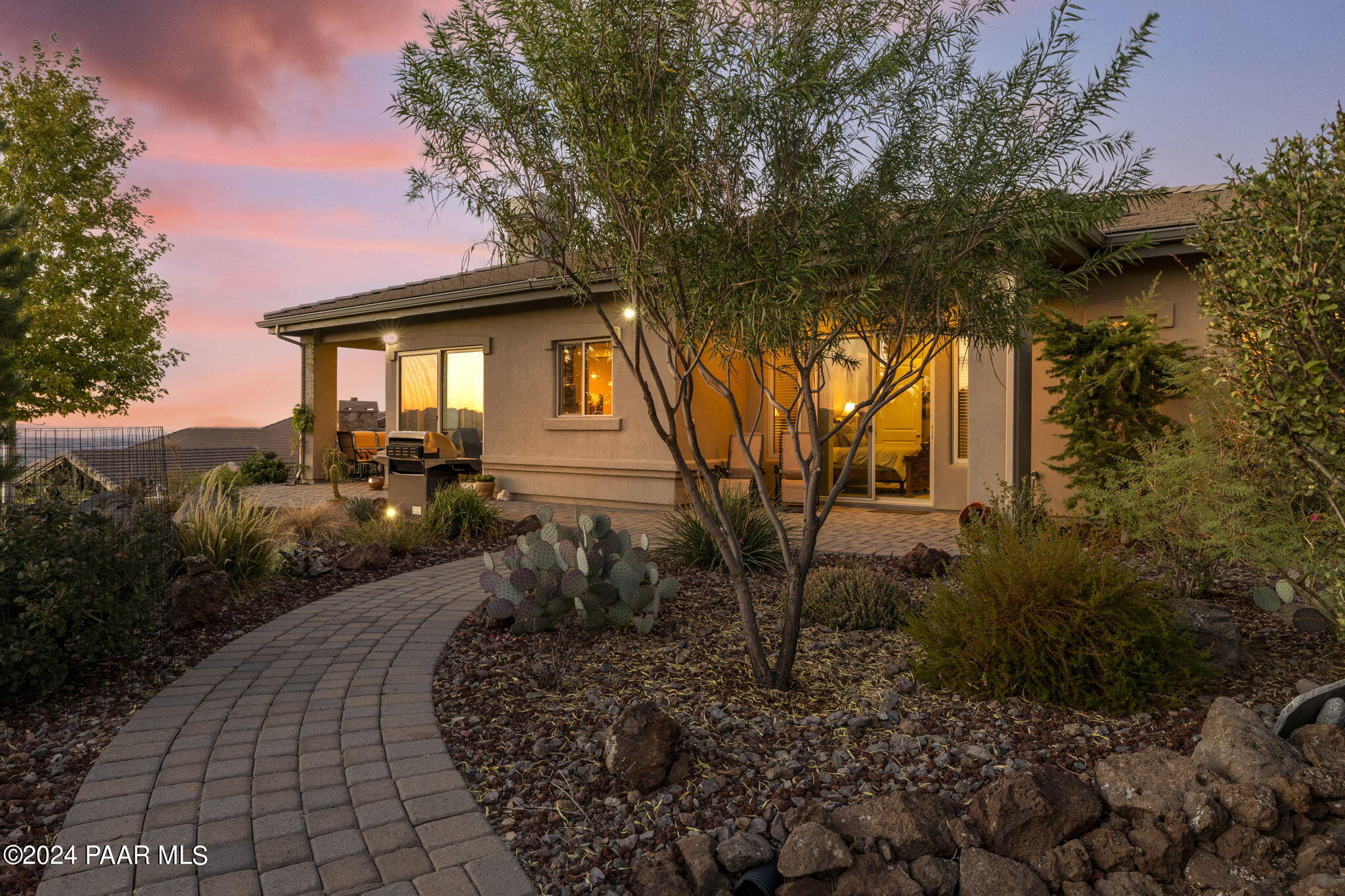 3253 Bar-Circle-A Road Prescott, AZ 86301 - Photo 51 of 79 Back of Home at Twilight