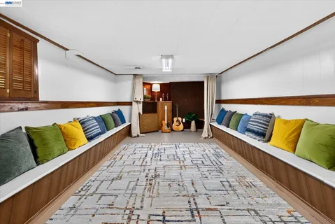 a living room with a couch and a coffee table