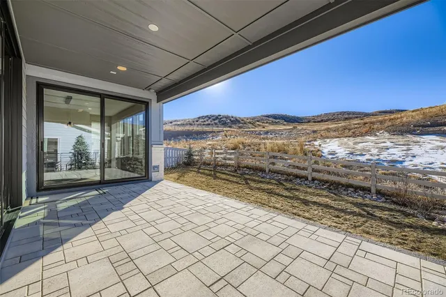 a view of a outdoor space with water heater