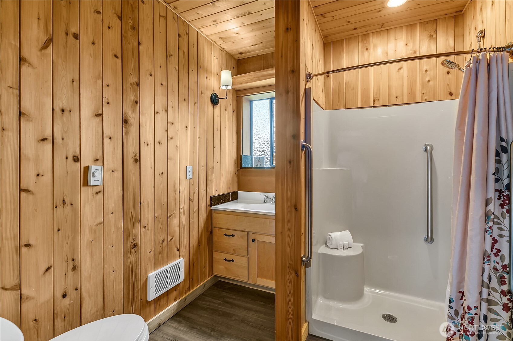 14024 Glen Acres Road Southwest Vashon, WA 98070 - Photo 14 of 40 a bathroom with a shower and a sink