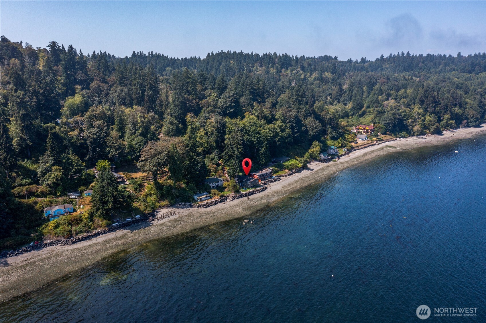 14024 Glen Acres Road Southwest Vashon, WA 98070 - Photo 40 of 40 an aerial view of residential house with outdoor space and wooden fence