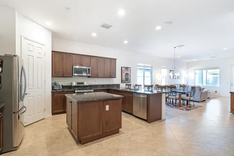 a kitchen with lots of counter top space