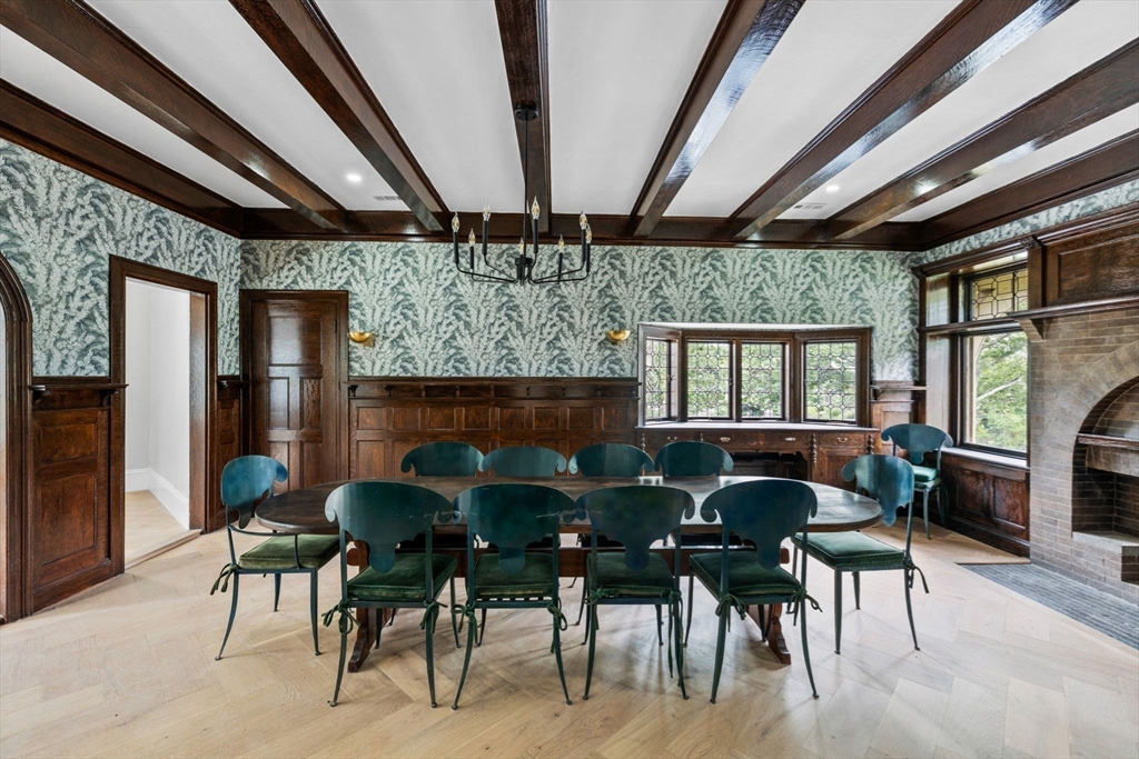 476 Heath Street Brookline, MA 02467 - Photo 33 of 41 a view of a dining room with furniture window and outside view