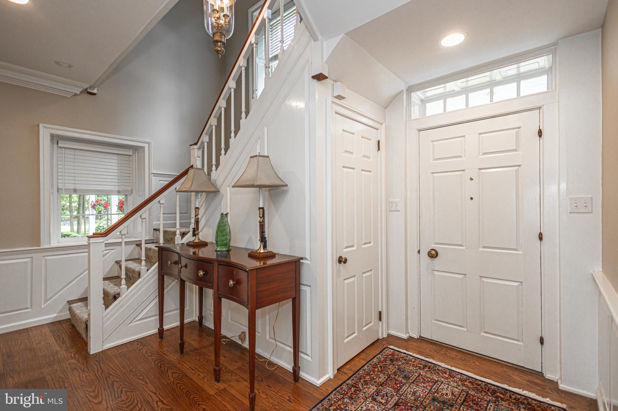 2101 Street Road New Hope, PA 18938 - Photo 18 of 100 a view of entryway with wooden floor and stairs