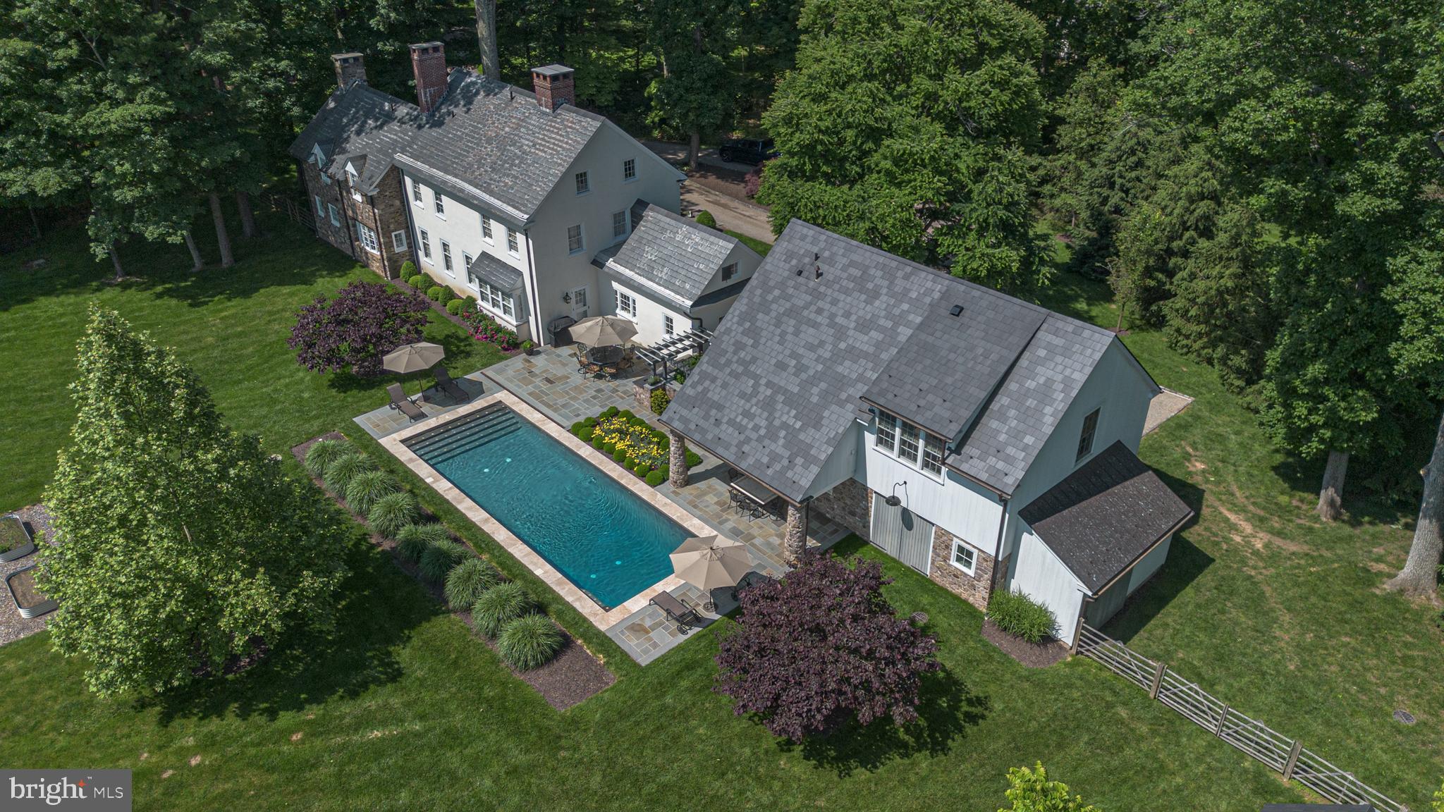 2101 Street Road New Hope, PA 18938 - Photo 77 of 100 an aerial view of a house with a yard