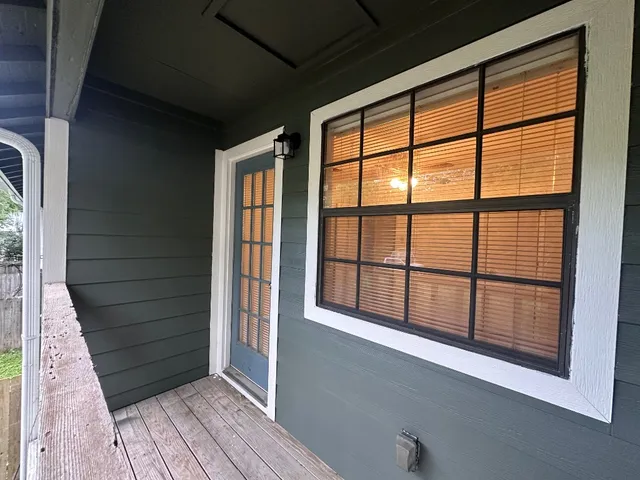 a view of front door