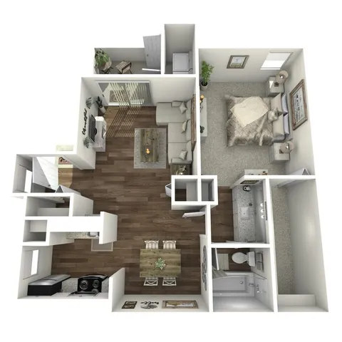 a kitchen with stainless steel appliances granite countertop a stove microwave and a refrigerator