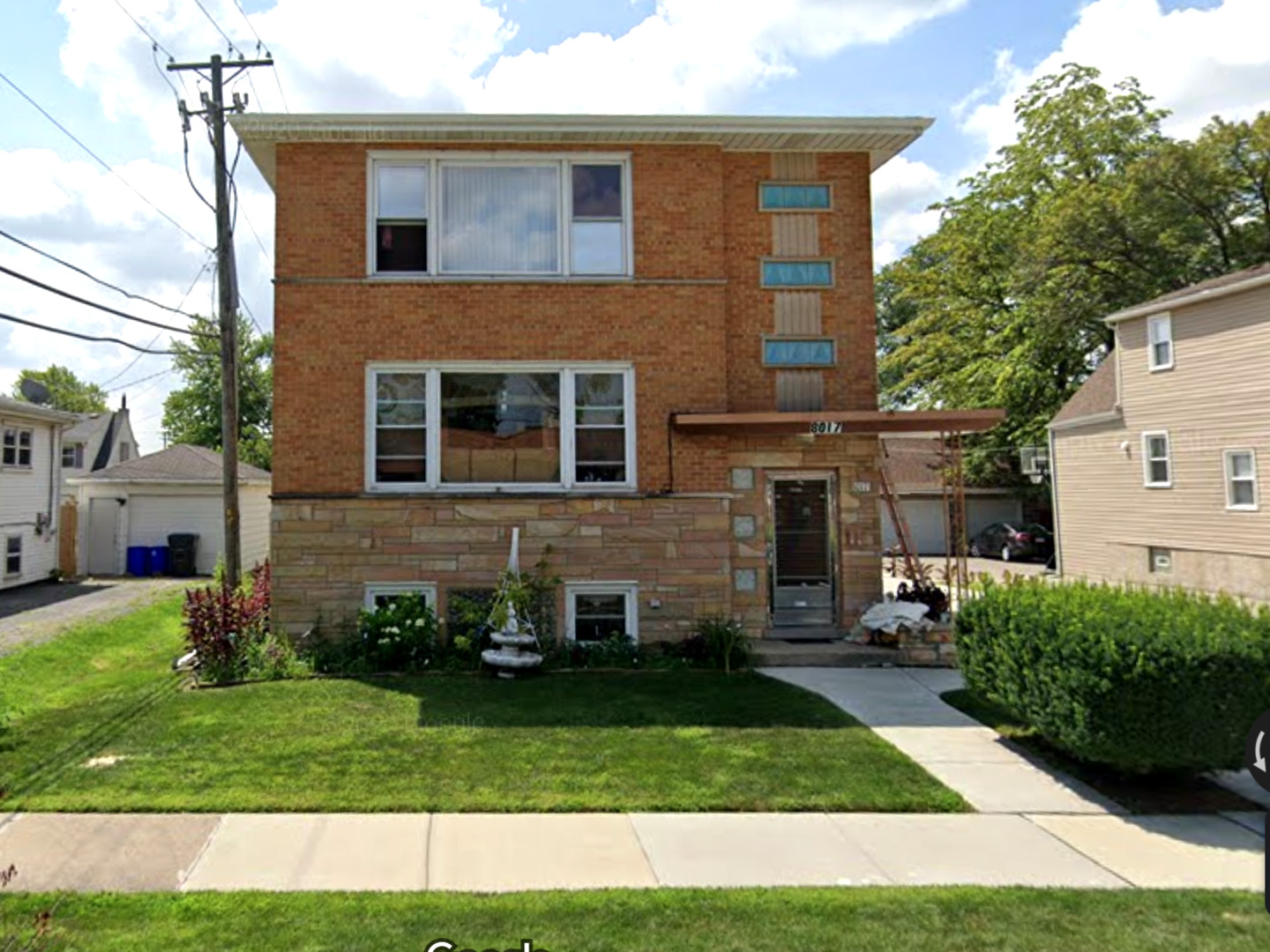 a view front of house with a yard