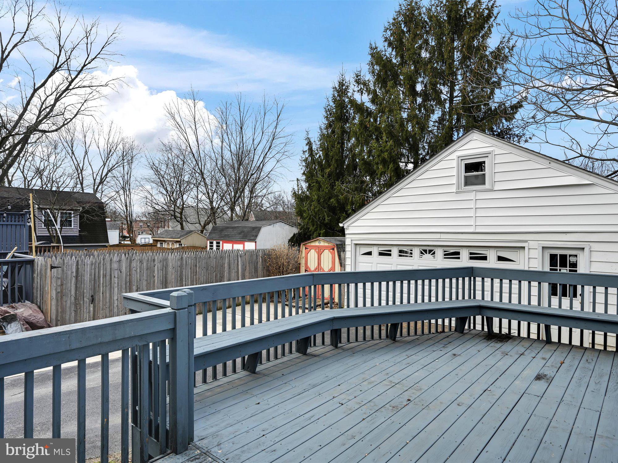 114 Summit Road Media, PA 19063 - Photo 24 of 27 a view of deck with wooden fence and trees