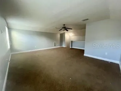 a view of a big room with a projector