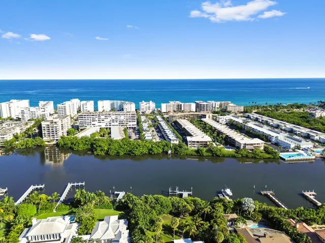 a view of a city and ocean view