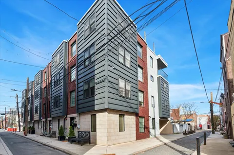 a front view of a building