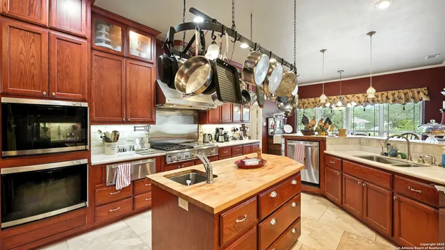 a close view of stove top oven