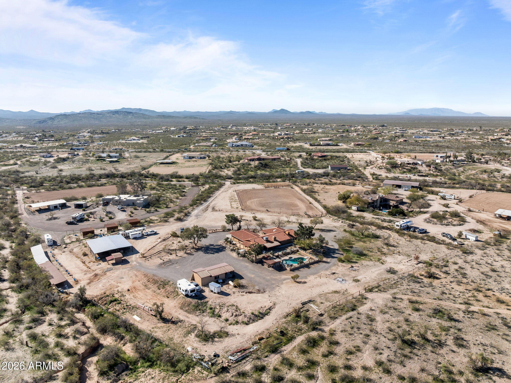 35085 South Turtle Creek Road Wickenburg, AZ 85390 - Photo 10 of 55 an aerial view of residential house with parking space