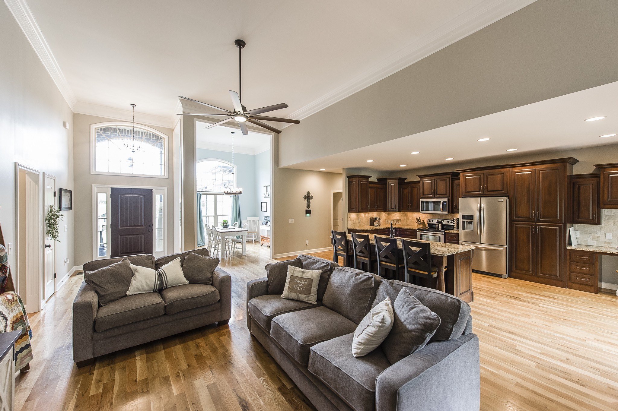 1145 Kimberly Drive Goodlettsville, TN 37072 - Photo 14 of 70 a living room with furniture kitchen view and a wooden floor