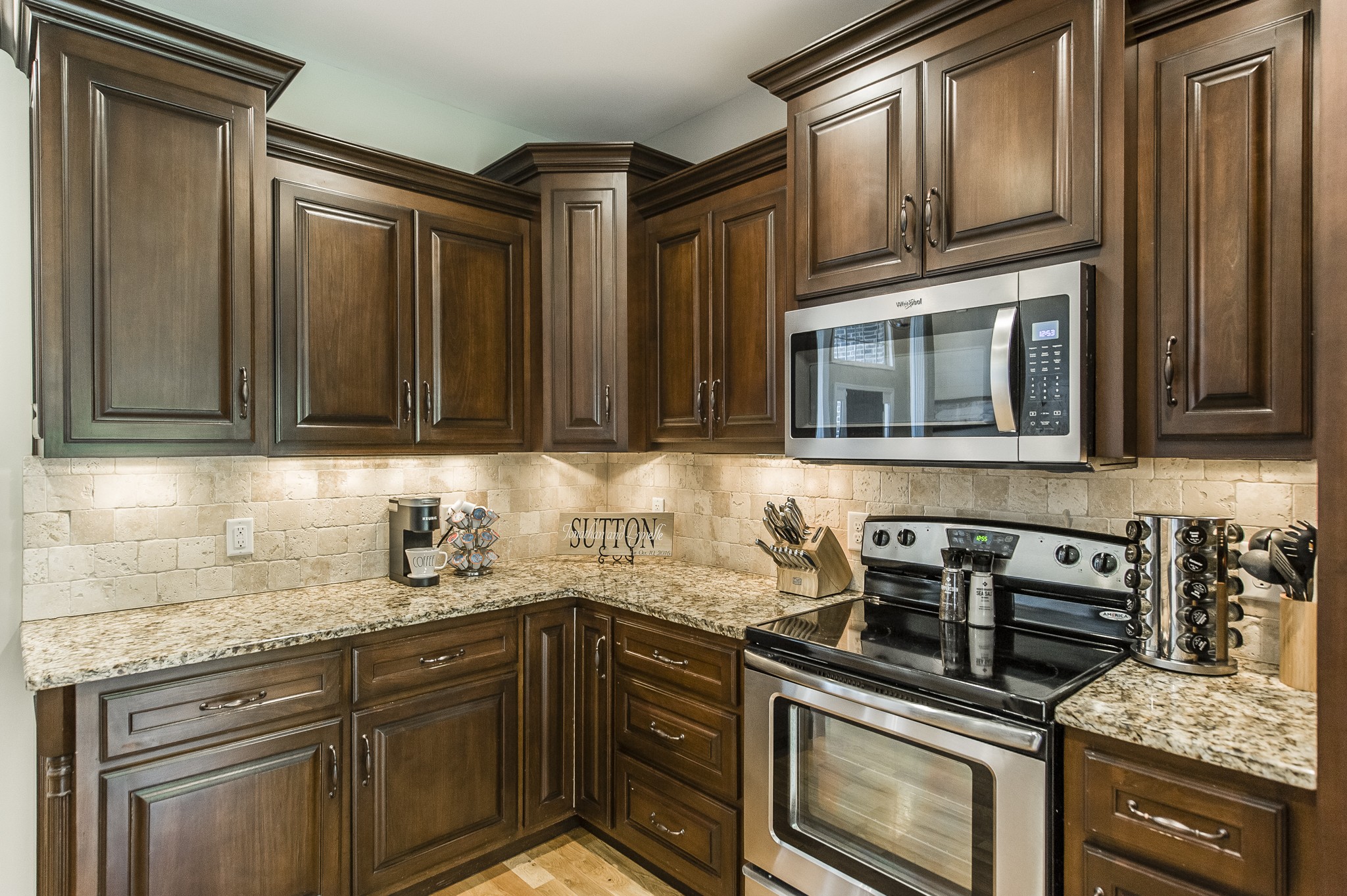 1145 Kimberly Drive Goodlettsville, TN 37072 - Photo 27 of 70 a kitchen with stainless steel appliances granite countertop a sink stove and microwave
