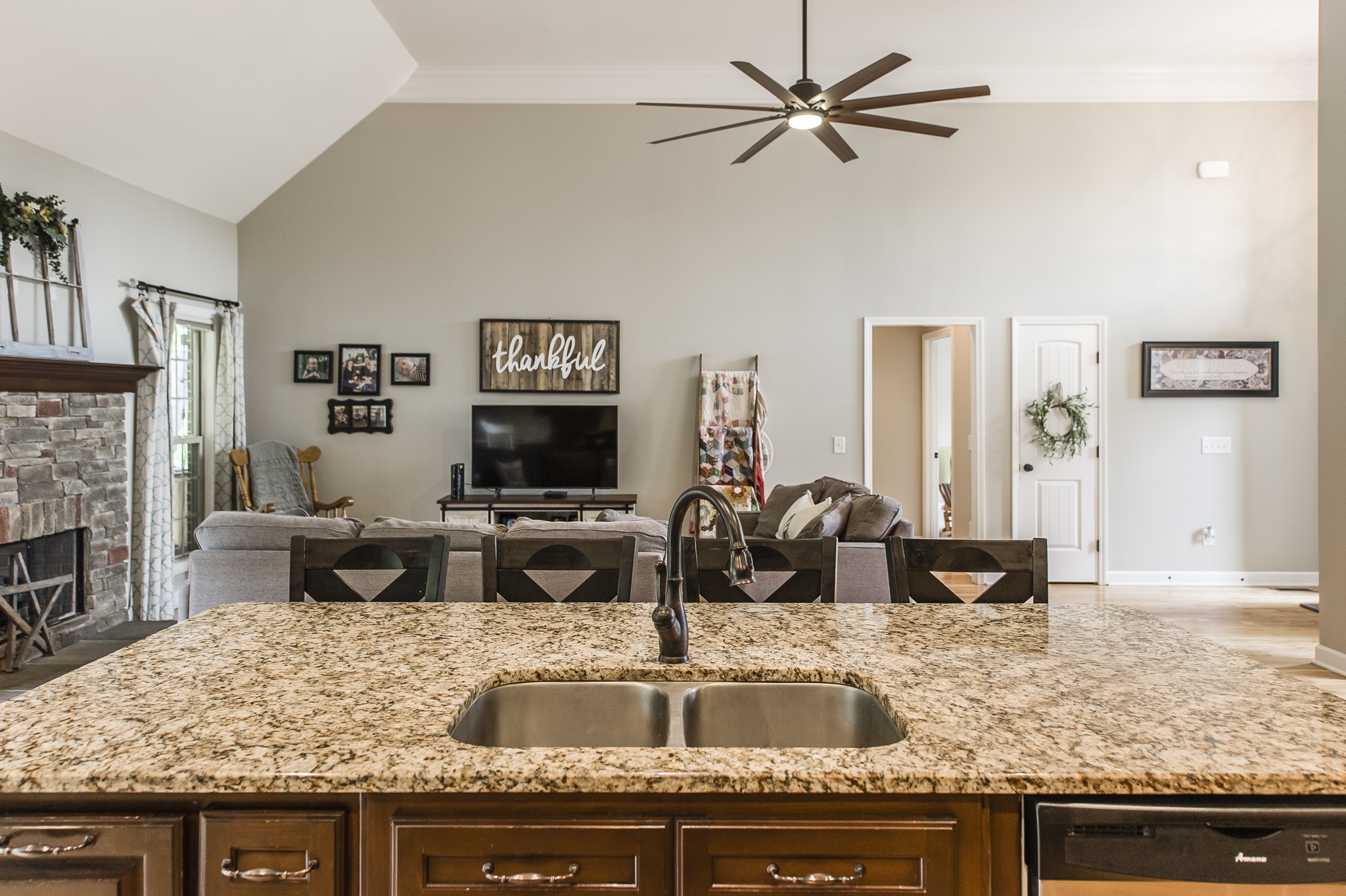 1145 Kimberly Drive Goodlettsville, TN 37072 - Photo 29 of 70 a living room with fireplace furniture and a flat screen tv