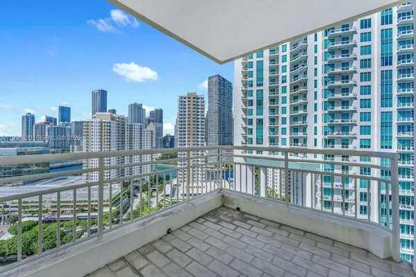 a view of balcony with city view