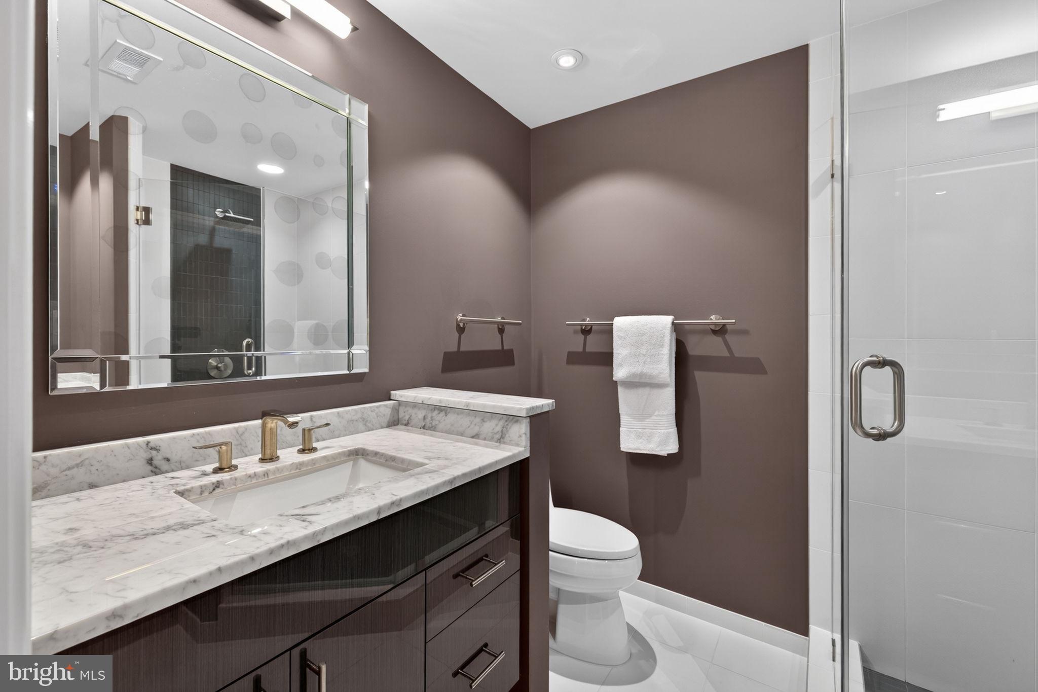 43200 Lighthouse Place Chantilly, VA 20152 - Photo 36 of 47 a bathroom with a granite countertop sink toilet and shower