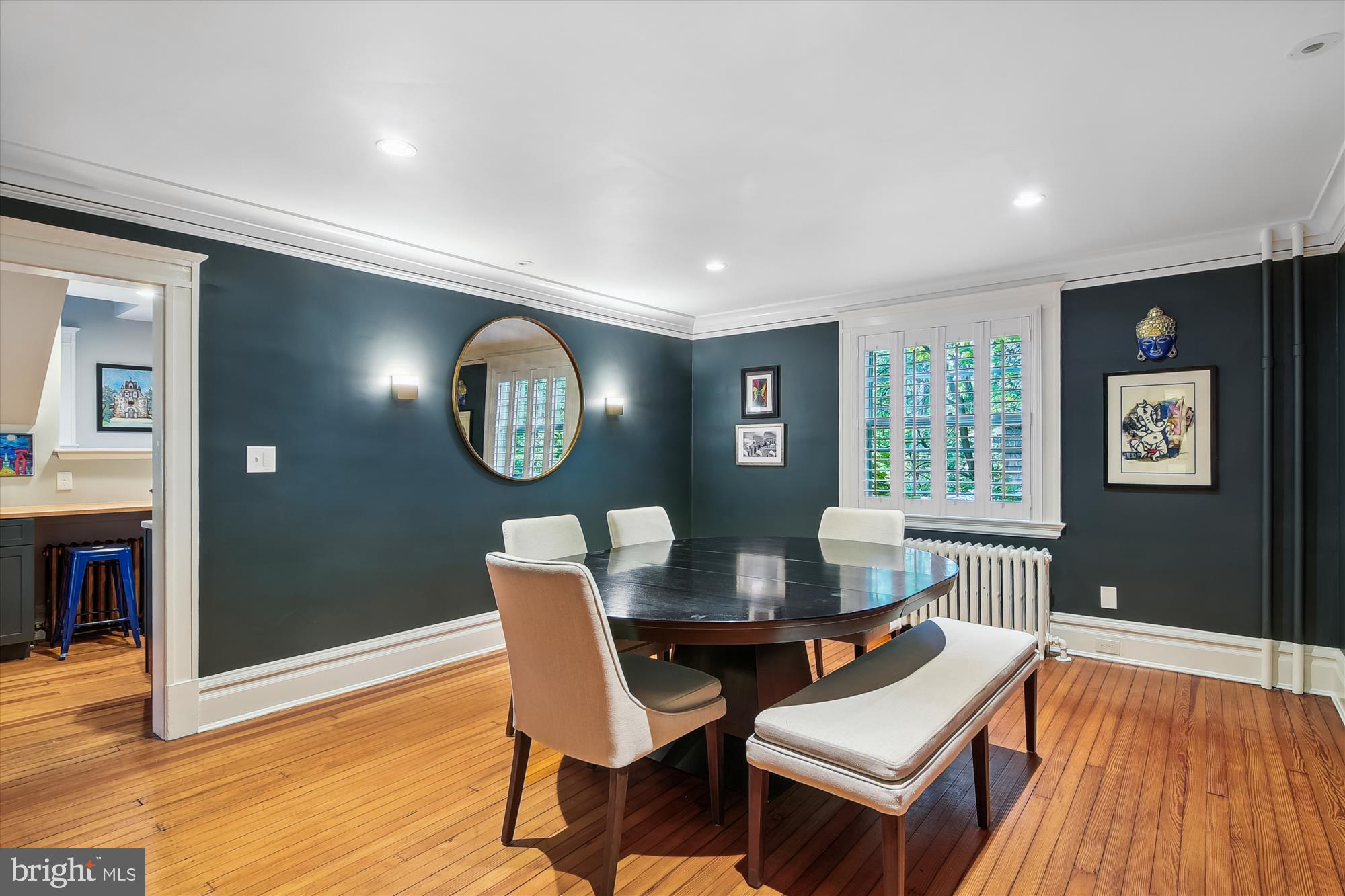 208 Edgevale Road Baltimore, MD 21210 - Photo 13 of 69 a dining room with furniture a rug and wooden floor