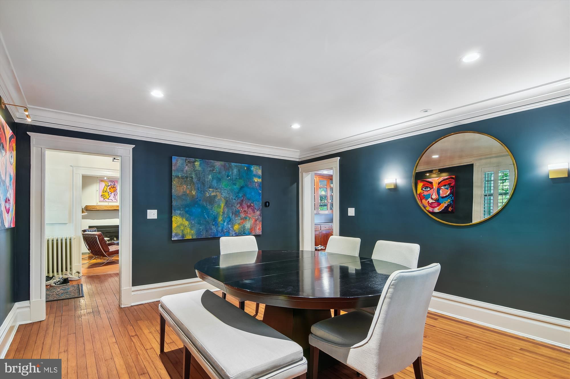 208 Edgevale Road Baltimore, MD 21210 - Photo 14 of 69 a view of a dining room with furniture wooden floor and window