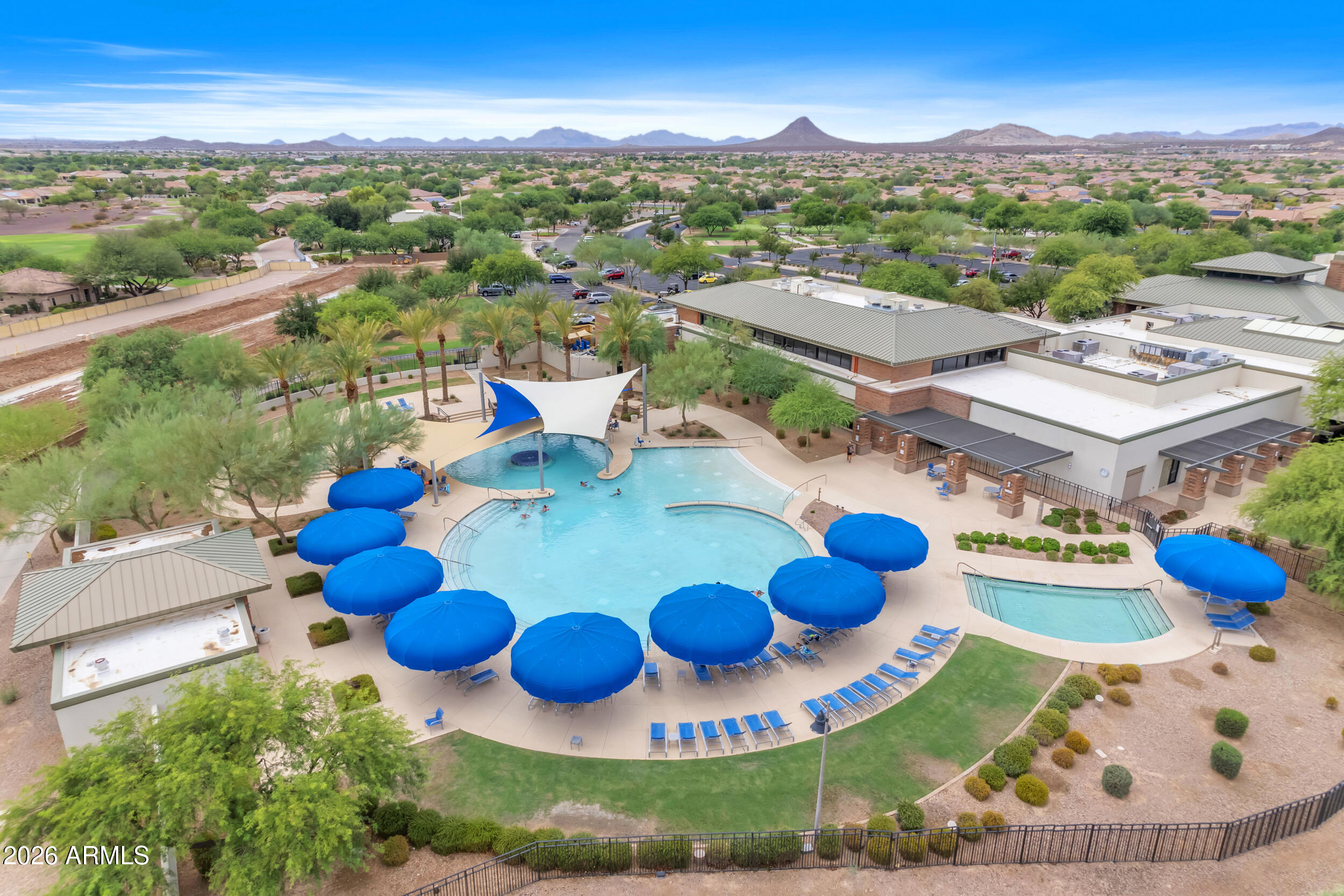 8180 West Silver Spring Way Florence, AZ 85132 - Photo 3 of 12 Aerial View Pool and Hot Tub Team Bev